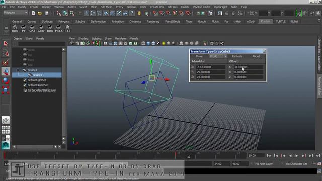 Transform Type-In Mel Script for Maya 2014 смотреть онлайн