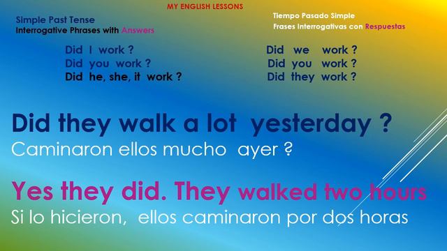 PHRASES IN SIMPLE PAST TENSE смотреть онлайн