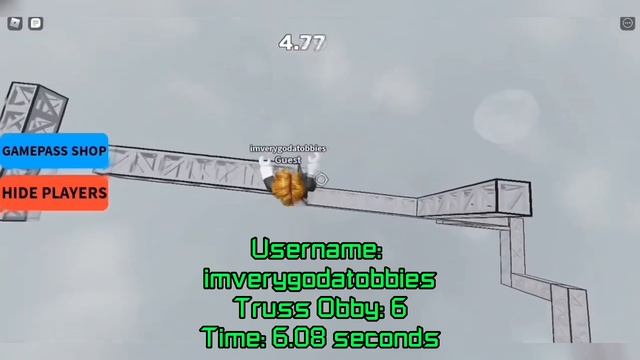 All Truss Obby records in Roblox Time Records! смотреть онлайн