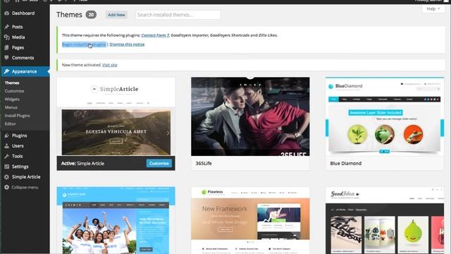 Simple Article - Installing theme смотреть онлайн