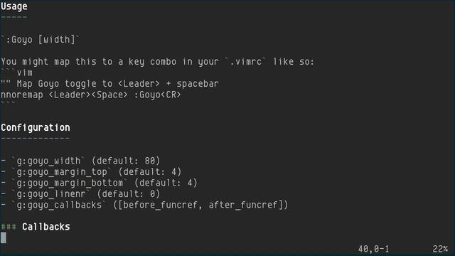 goyo.vim, distraction-free writing смотреть онлайн