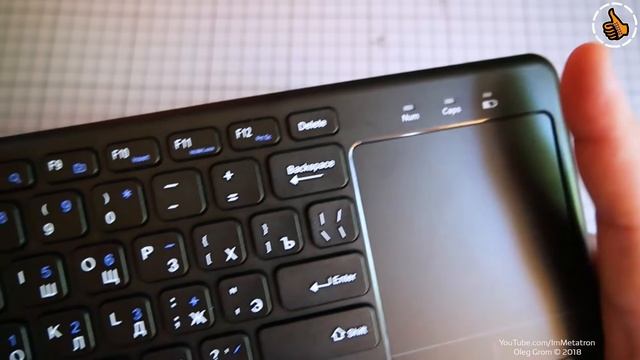 Oklick 830ST - Беспроводная клавиатура с тачпадом смотреть онлайн