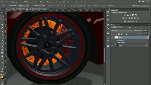 Тюнинг машины в Photoshop CS6 смотреть онлайн