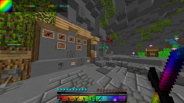 Minecraft Rainbow Texture Packs TOP3 1.8.9 FPS Boost смотреть онлайн