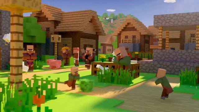 МАЙНКРАФТ ТРЕЙЛЕР КРЕСТЬЯНЕ И РАЗБОЙНИКИ ОФИЦИАЛЬНЫЙ! MINECRAFT TRAILER VILLAGE Q PILLAGE OFFICIAL! смотреть онлайн
