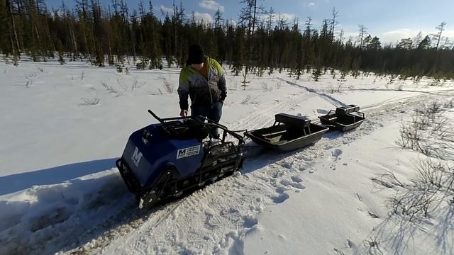 Мотобуксировщик Мужик-три месяца эксплуатации. смотреть онлайн