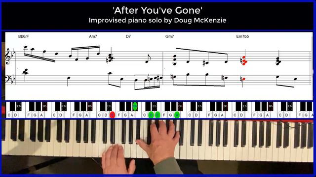 'After You've Gone' - jazz piano tutorial смотреть онлайн
