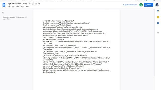 Anti Afk Roblox Script with thanks to S_Malik смотреть онлайн