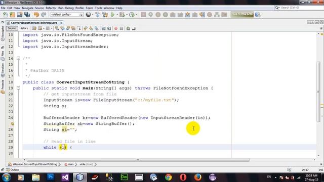 How to Convert InputStream StringBuffer in Java Netbeans смотреть онлайн