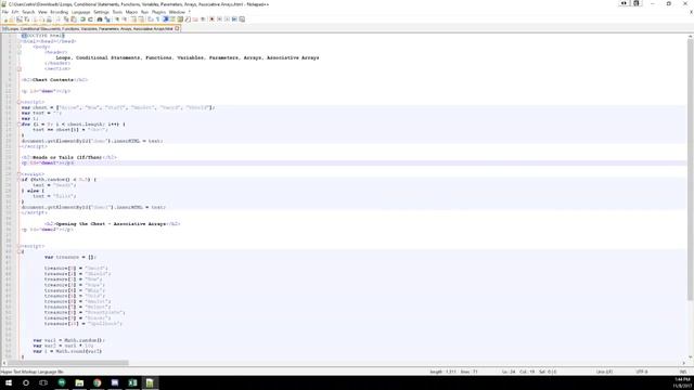 Loops, Conditional Statements, Functions, Variables, Parameters, Arrays, Associative Arrays смотреть онлайн