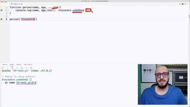 Javascript Rápido e Moderno#17 - Rest operator смотреть онлайн