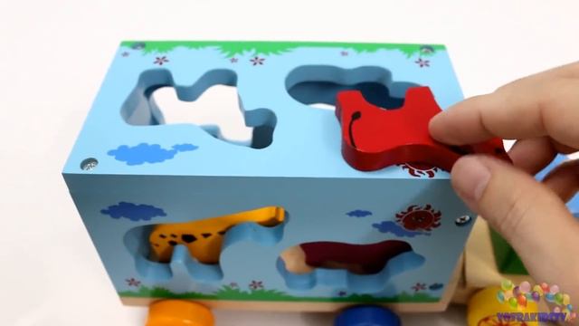 Animals Train - Wooden Animal Shape Sorting Toy смотреть онлайн