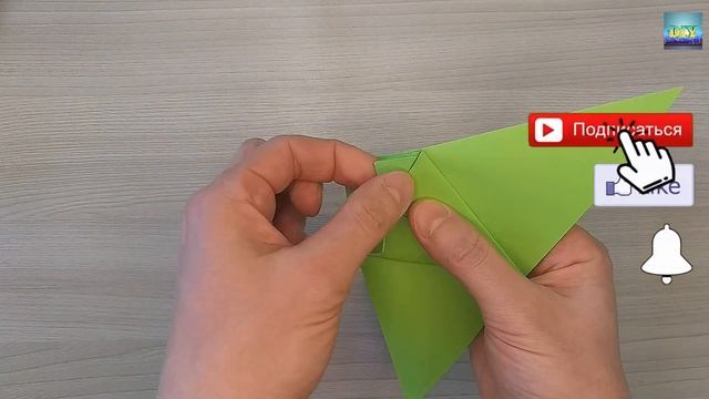 Как сделать прыгающую лягушку из бумаги? Простое ОРИГАМИ лягушка. DIY