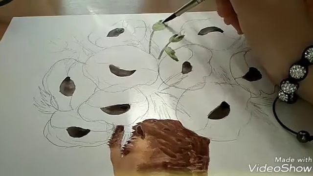 Урок #1 Рисуем маки. смотреть онлайн