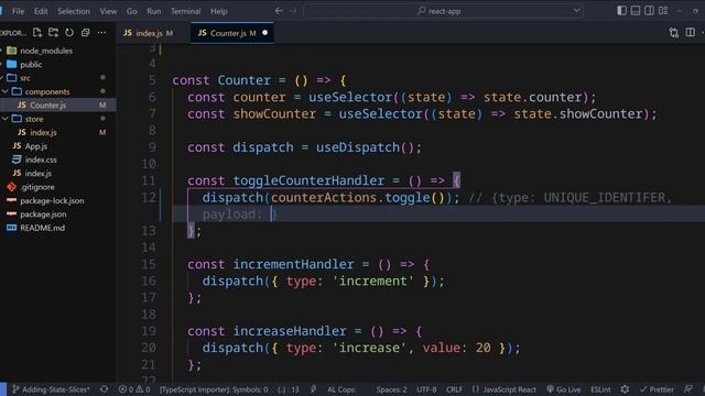 Action Creator & Dispatching Actions in Component Redux Toolkit - React JS || Hindi || Coding Scene смотреть онлайн