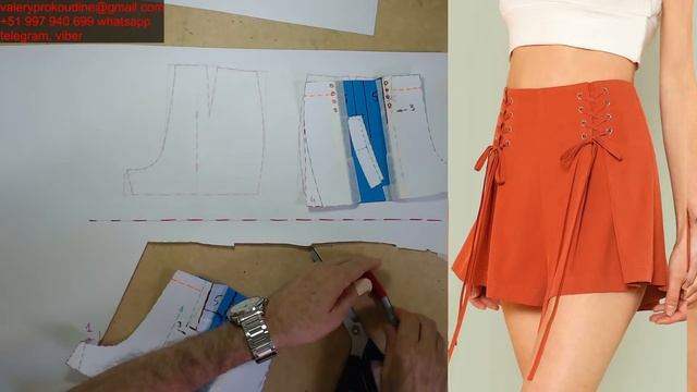 Моделируем шорты. Modelado de shorts #diseño de modas #курсы кройки и шитья смотреть онлайн