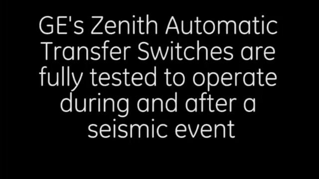 GE Critical Power - Zenith ATS Seismic Compliance смотреть онлайн