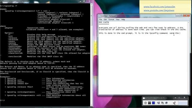 Windows Command ~ ipconfig - displaydns - dns cache смотреть онлайн