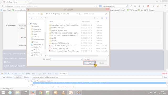 12. Selenium Java || File Upload || using Sikuli Script. смотреть онлайн
