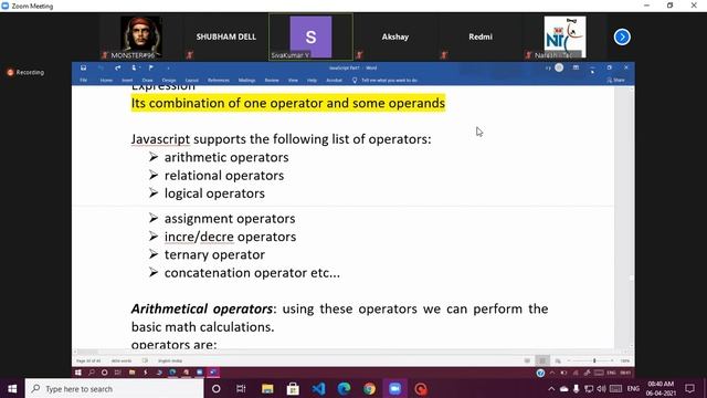 JAVASCRIPT ON ZOOM ON 06-04-2021 смотреть онлайн