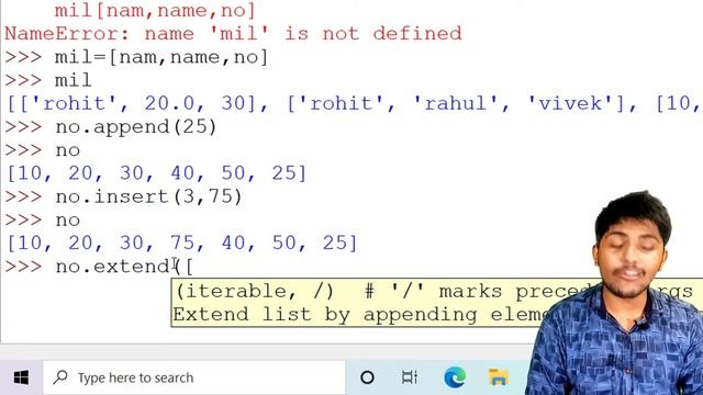 #5 Python tutorial in Hindi | Lists and it's method in Python 3 смотреть онлайн