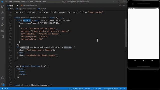 Como Pedir Permissão no Android Usando React Native смотреть онлайн