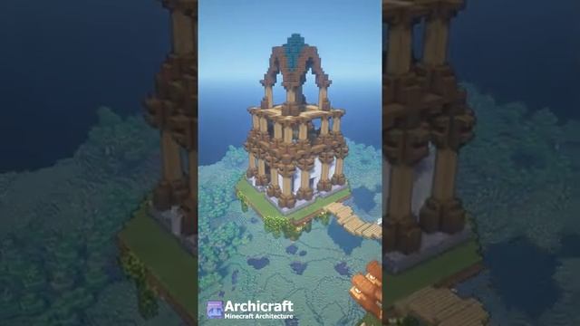 MINECRAFT: Sky Tower Build + Snake Statues (Air Temple by Archicraft #Shorts смотреть онлайн