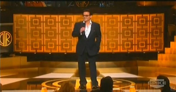 Johnny Depp on stage at "Don Rickles: One Night Only"