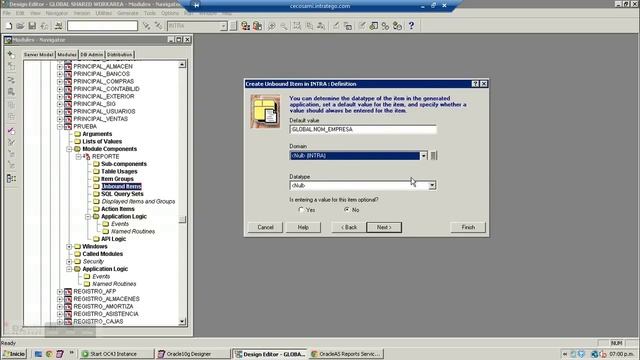 Oracle Designer 05 Crear un item sin consolidar смотреть онлайн