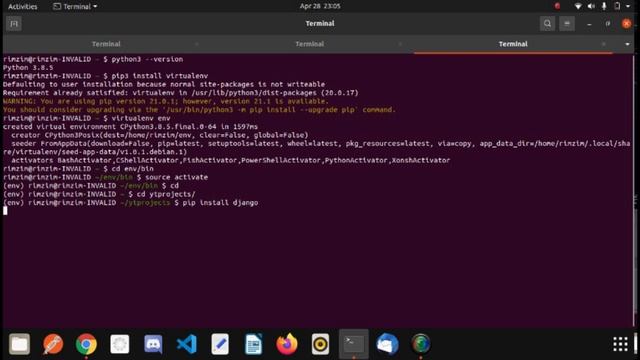 Django Setup | Virtual Environment Using Python On Ubuntu смотреть онлайн