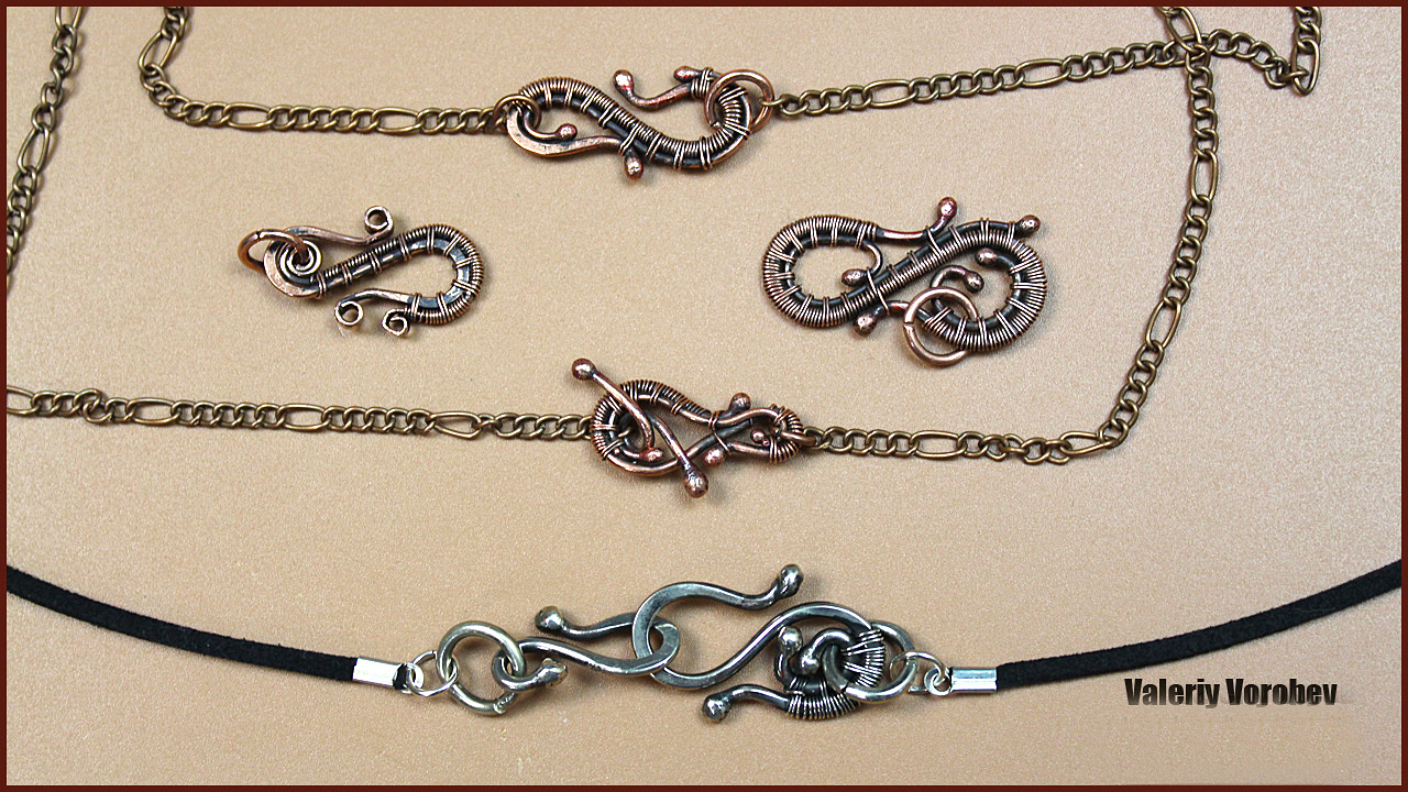 15 Замочки для украшений из проволоки в технике Wire Wrapped своими руками. МК для начинающих. смотреть онлайн