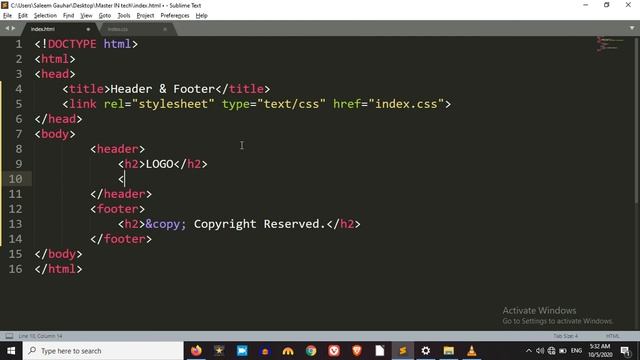 How to make Header & Footer | in HTML and CSS смотреть онлайн