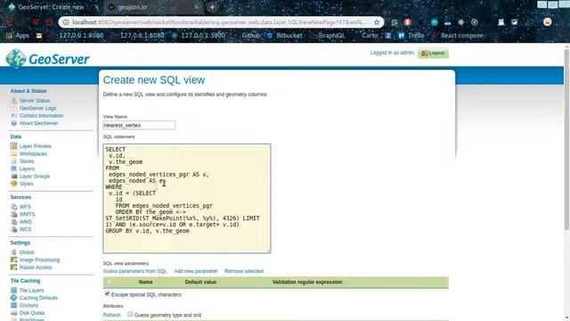 pgRouting + Geoserver + Leaflet JS #7(a) - Creating SQL views - Nearest Vertex смотреть онлайн