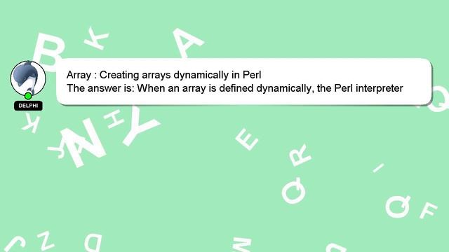 Array : Creating arrays dynamically in Perl смотреть онлайн