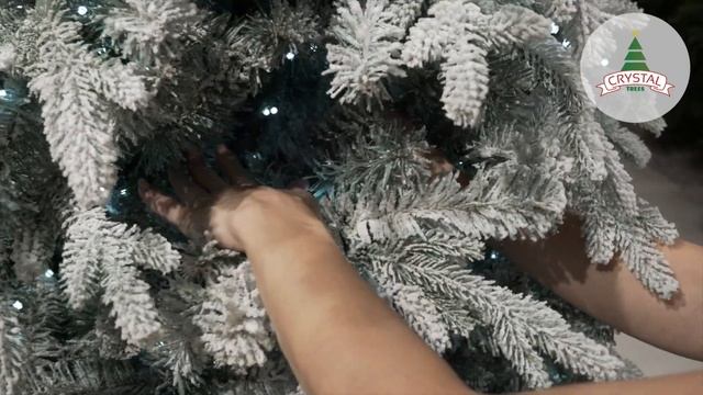 CRYSTAL TREES | Обзор | Ель "Неаполь" заснеженная с гирляндой смотреть онлайн