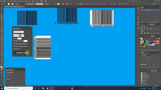 EAN 13 Generator extension for Adobe Illustrator смотреть онлайн