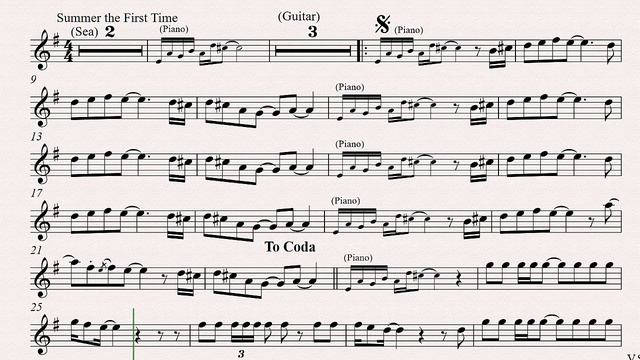 Bobby Goldsboro Summer The First Time Flute Violin Backing Track and Sheet Music смотреть онлайн
