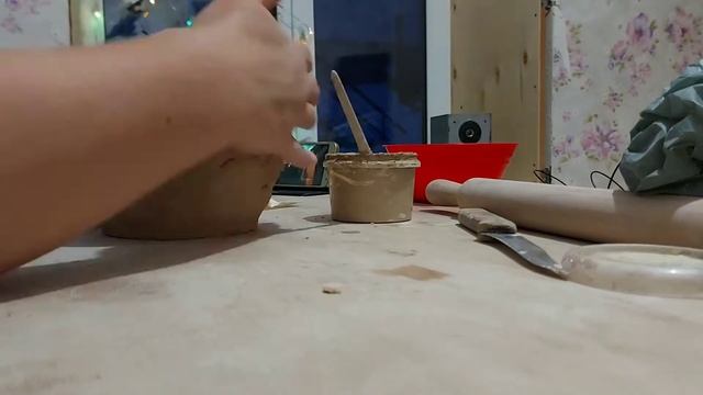 Ваза. Лепка руками. смотреть онлайн