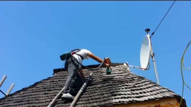 Bosch PFS 3000-2 spray system - Aplicare lac pe acoperis din sindrila смотреть онлайн
