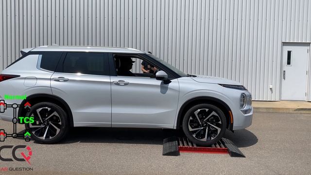 Mitsubishi Outlander S-AWC Roller/Slip test | Ok forward, but reverse... смотреть онлайн