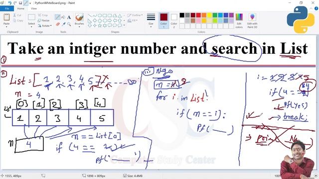 Linear Search in python | Take input and search in List | logic & cod | In Hindi | CSC IT Class смотреть онлайн