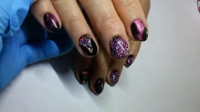 Мои дизайны ногтей гель-лаком за последнее время на руках. смотреть онлайн