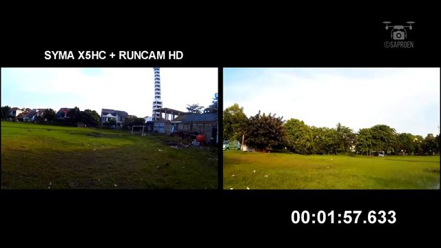 Syma X5HC with Runcam HD. How long is the flight of time? смотреть онлайн