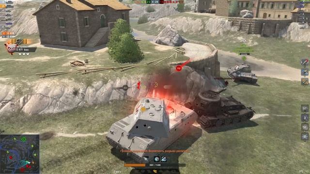 Противники в Панике! Maus Стал Боссом и Давит всю Команду! Tanks Blitz смотреть онлайн