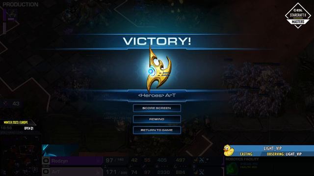 ArT vs Rodzyn - PvP | ESL SC2 Masters: Winter 2023 - Europe Open Qualifier #1 | EPT Tournament смотреть онлайн