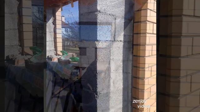 Завершение работы укладки облицовочного кирпича смотреть онлайн