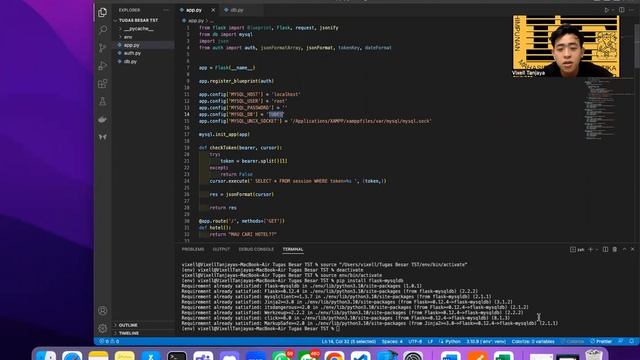 Connecting MySQL database using Flask API смотреть онлайн
