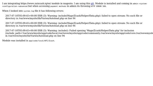 Magento: Why "failed to open stream" error? смотреть онлайн
