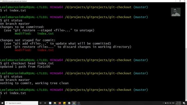 28. GIT Restore and Switch command. Get the changes of file present in the particular commit - GIT