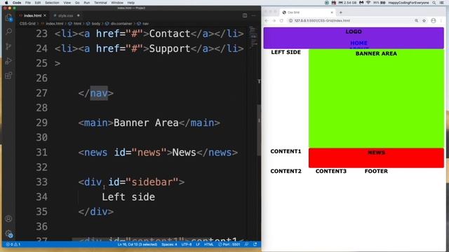 Tutorial - 29 - CSS Grid tutorial for beginners смотреть онлайн